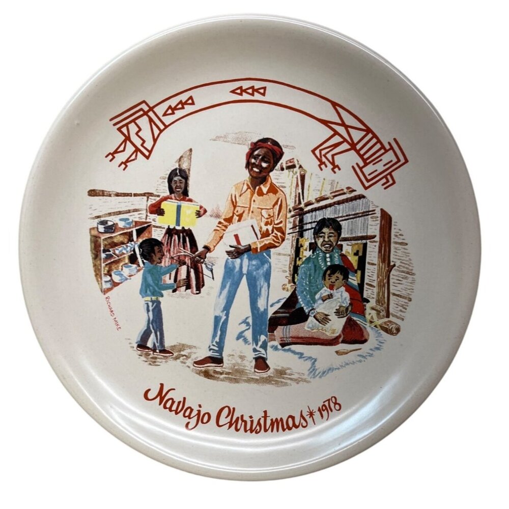 Kay Mallek 1978 Navajo Christmas Limited Edition 8th Issue Plate 10 1/4”